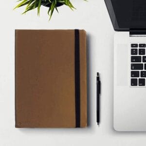 Executive diaries Kenya with custom logo embossing, PU leather cover, and bookmark ribbon