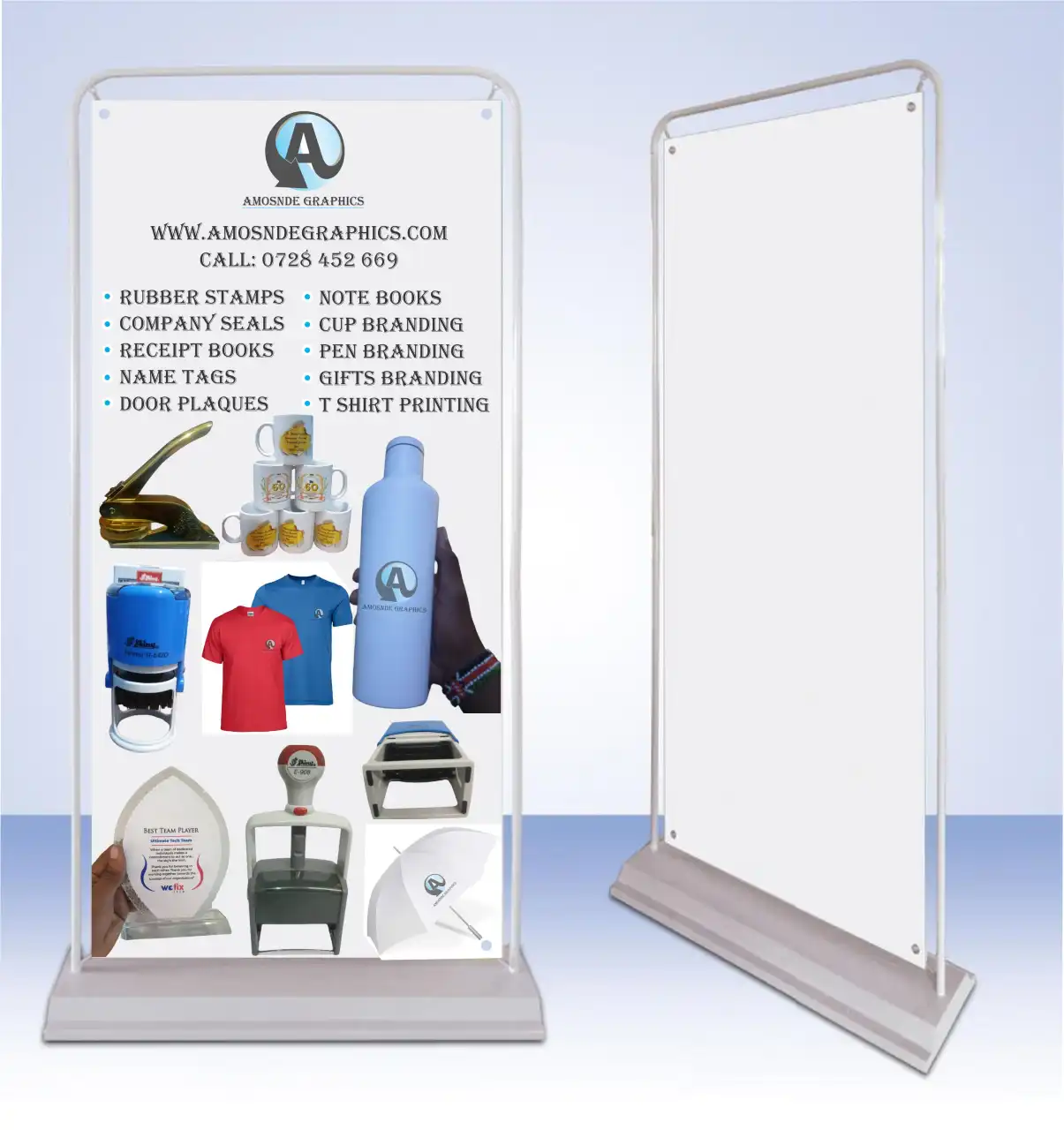 Door Frame Banner Display in Kenya – Upright Freestanding Branding with a Polished Finish - Image 3