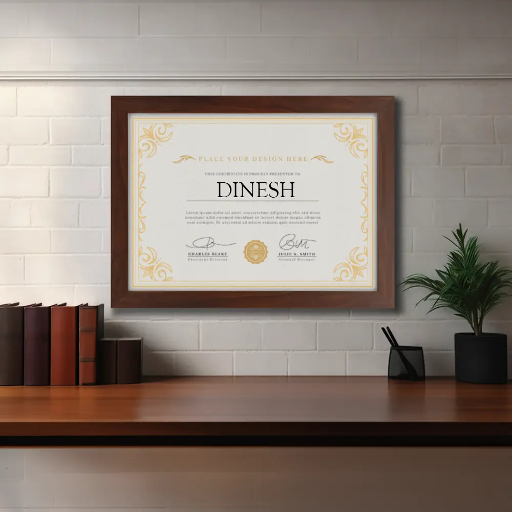 Customised Framed Certificates – Professional Recognition with Elegant Finishing - Image 4