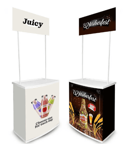 Custom Branded Display Stand – Compact Promotional Counter with Header for Events, Activations & Sampling - Image 3