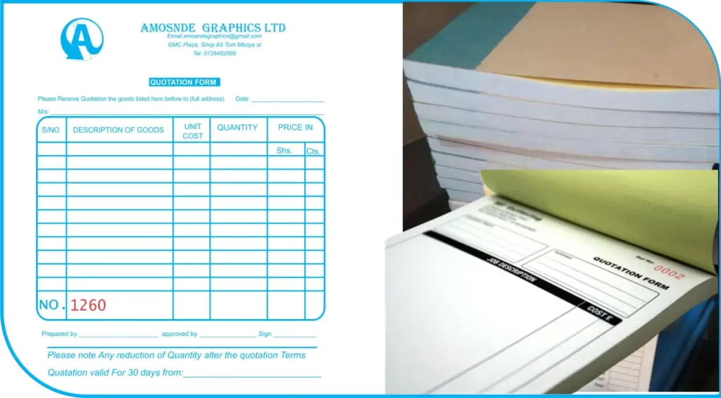 Receipts, Invoices & Delivery Books Printing in Kenya – Bulk Offset NCR Booklets with Numbering & Branding - Image 4