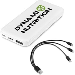 Power banks Kenya with custom logo branding, fast-charge ports, and sleek matte finish
