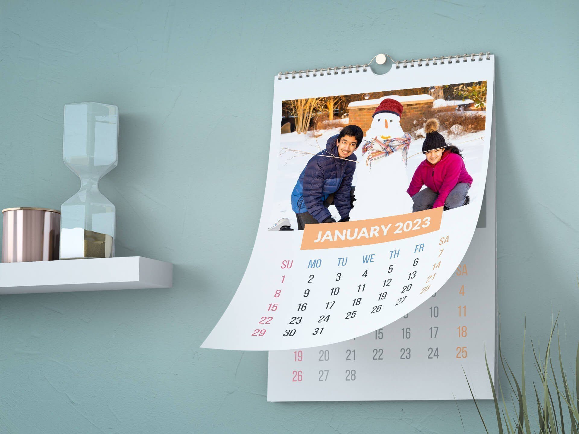 Wall hanging calendars printing in Kenya with custom branding, images, and date grids