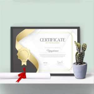 Certificate printing in Kenya with custom branding, gold foil, and quality paper stock