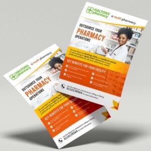 High-quality digital prints for flyers, cards and brochure