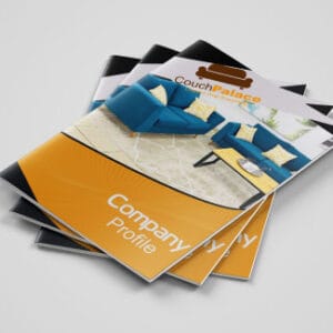 Company profile printing in Kenya with premium paper, custom covers, and full-color pages