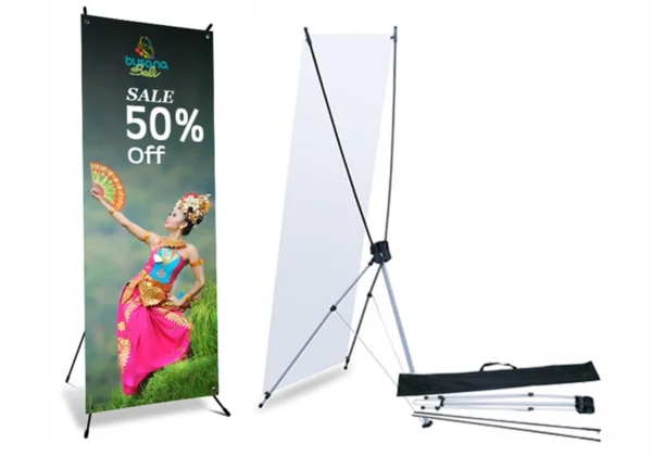 X-Stand Banner in Kenya – Affordable Satin Display for Events, Retail & Institutional Branding - Image 3