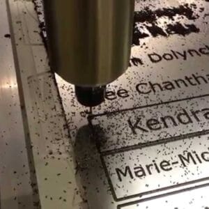 Aluco engraved plaques in Kenya with precision-cut lettering for signage, wall branding, and institutional recognition
