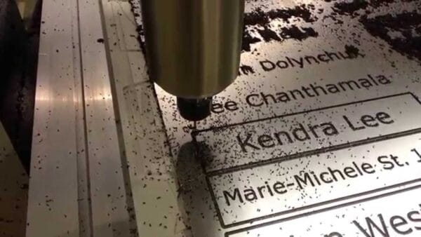 Aluco engraved plaques in Kenya with precision-cut lettering for signage, wall branding, and institutional recognition